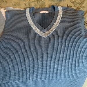 Blue V-Neck Sweater